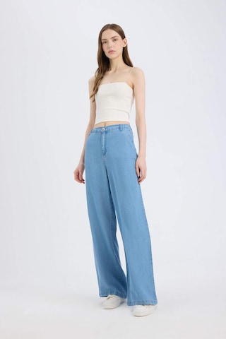DeFacto Pull On Wide Leg Yüksek Bel Uzun Tensel Yıkamalı Pantolon D8238AX25SMNM85
