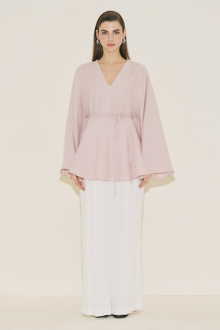 Manuka %100 Keten Volümlü Tunik Pembe Ss26tnk00002-78 Pembe