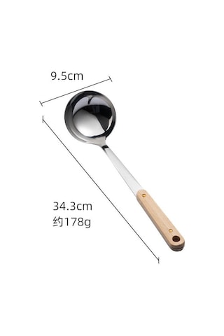 Hanyang Paslanmaz Çelik Spatula Mutfak Eşyaları Ahşap Saplı Spatula Mutfak Pişirme Spatula 201-a