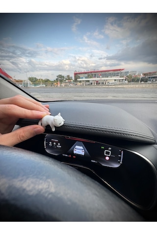 Sevimli Uyuyan Kedi Araba Dikiz Aynası Süsü - Araç İçi Aksesuar Süsü - Mutfak Süsü Torpido Süsü Kedi