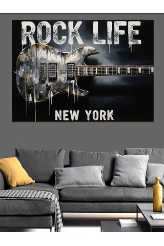 Rock Hayat New York Dekoratif Kanvas - Mdf Ahşap Tablo