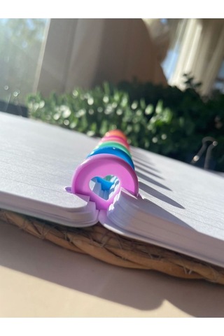Yeni Nesil Kalp Spiralli Eğlenceli Çizgili Defter