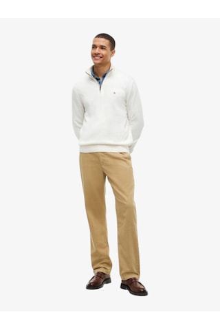 Tommy Hilfiger Pıma Org Ctn Cashmere Zıp Mock Erkek Sarı Kazak - Mw0mw28049