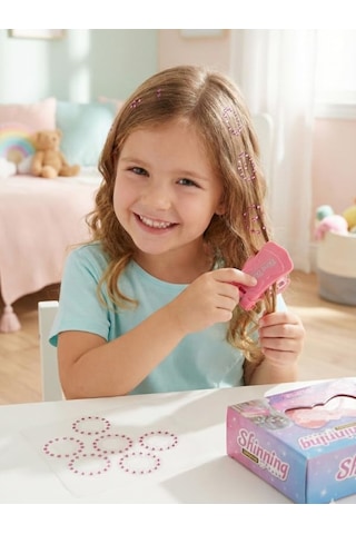 Shopexxtra Saç Taşı Yapıştırma Makinesi Ve 90 Adet Işıltılı Mücevher Seti - Kız Çocuk Saç Ve Moda Aksesuar