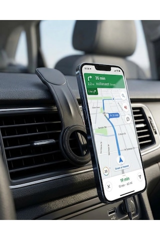 Güçlü Mıknatıslı Araç Telefon Tutucu 360 Döner Dashboard Standı Siyah