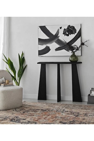 Ela Wood Working Cleopatra Masif Ağaç Dresuar 100cm Siyah