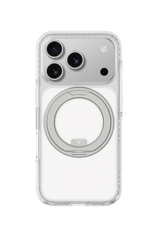 Apple Uyumlu iPhone 17 Pro Max Kılıf M-safeli Airbag Standlı Amazingthing Titan Pro Magspin Kapak Şeffaf Şeffaf