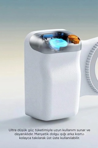Telefon Tutucu Mıknatıslı Magsafe Uyumlu Bluetooth Deklanşör Kumandalı Tutucu Pcg01 Beyaz