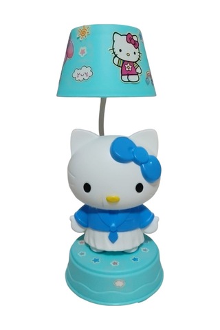 Hello Kitty Masa Üzeri Gece Lambası Boyut 25 Cm Mavi Renk Çok Renkli