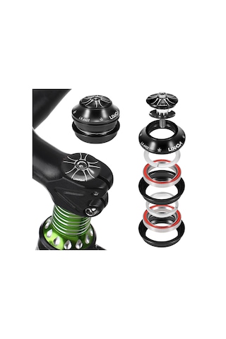 Lıxada 44-44mm Bisiklet Kulaklık Cnc Yüksek Hassasiyetli Y21222b Siyah Siyah