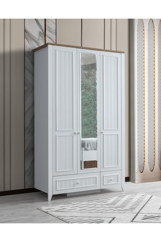 Yalı Modern 3 Kapaklı Aynalı Elbise Dolabı 125 60 211