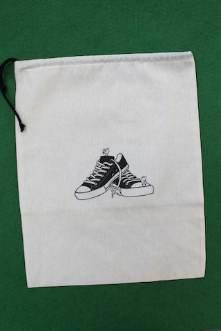 2 Adet Sport Shoes Baskılı Keten Ayakkabı Poşeti - Ayakkabı Düzen