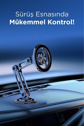 052 Metal Manyetik Telefon Tutucu Güçlü Mıknatıslı, 360 Hareketli -