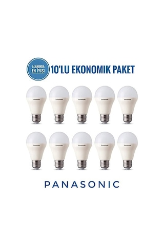 Panasonic 8.5 W - 60 W Led Ampul Beyaz Işık 10 Adet
