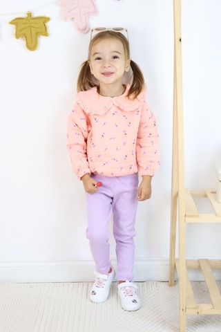 Harika Kids Kız Çocuk Orta Kalınlıkta Taytlı Takım Pembe