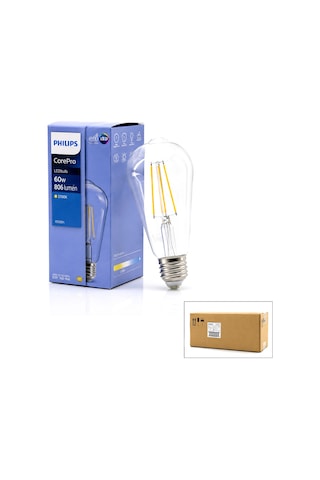 Philips Corepro St64 Filament Rustik Led Ampul 7w E27 2700k 10'lu Paket