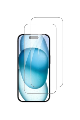Apple İphone 17 Pro Max İle Uyumlu Ekran Koruyucu Şeffaf Temperli Kırılmaz Cam Ekran Koruyucu 2 Adet