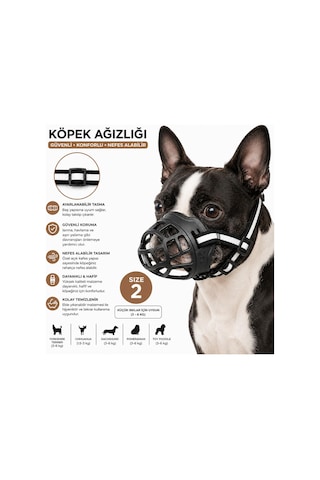 Valkyrie Köpek Ağızlığı Size 2 10-17 Kg Küçük Orta Irk Ayarlanabilir Nefes Alabilir Plastik Ağızlık