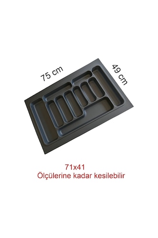 75/49 Cm 2'li Takım Cekmece Içi Kasıklık Ve Kepçelik Grı 69/40 Cm Kadar Kesılebılır Gri