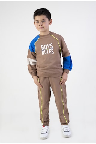 Erkek Çocuk Boys Rules Baskılı Örme Basic Eşofman Takımı 001