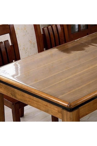 Şeffaf Pvc 2.6 MM Kalın Masa Örtüsü Kaymaz Koruyucu