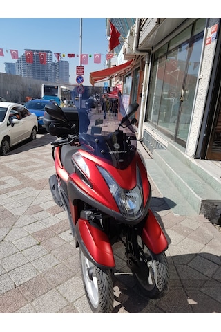Yamaha Tricity Uzun Ön Cam Zeus Koyu Füme 64cm 4mm