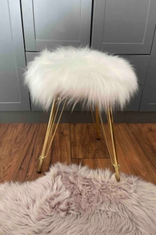 Sude Puf Yumuşak Oturumlu Ayaklı Koltuk Sandalye - Gold Ayak