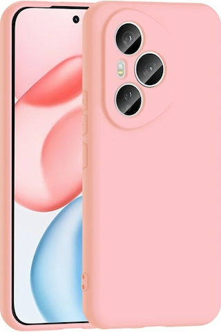Honor 400 Pro Kılıf İçi Telefonu Çizmeyen Kadife Kaplı Dışı Soft Yapılı Esnek Lansman Kapak Ryc/mara Pembe