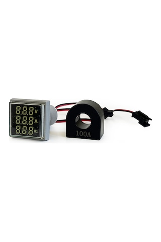 3'lü Volt Amper Hertz Ölçüm Voltmetre Ac60-500v 0-100a 20-75hz