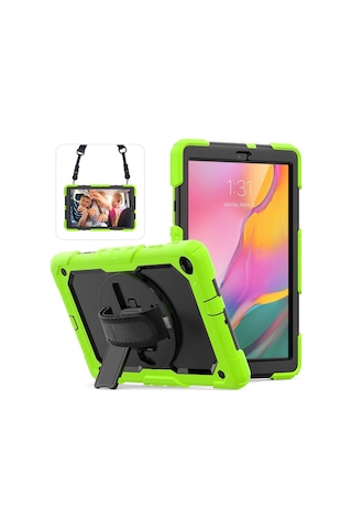 Newface Samsung Galaxy Uyumlu T510 Tab A 10.1 Kılıf Pars Tablet Kapak Semeglbl - 31 - Yeşil