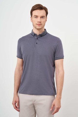 Morven Erkek Füme Trend Merserize Düz Düğmeli Yaka Dynamic Fit T-shirt 24ys018011050 Füme