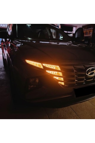 Hyundai Tucson Gündüz Farı Sticker Seti Turuncu 2021-2024