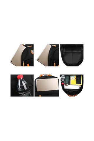 Ganzhoushop Sırt Çantası Kadın Moda Büyük Kapasiteli Okul Çantası Ortaokul Öğrenci Seyahat Sırt Çantası Mavi Çok Renkli