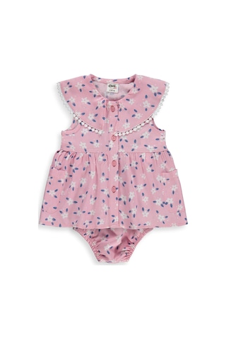 Civil Baby Bebe Yaka 6-18 Ay Elbise - Pembe Soft Pembe
