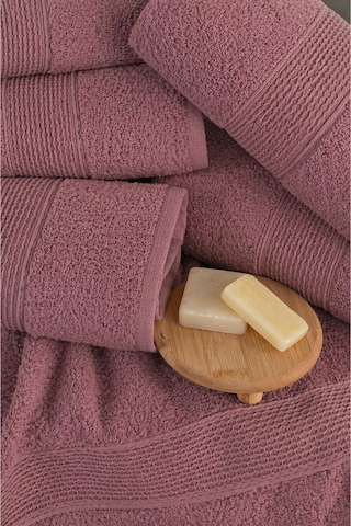 Blanc 4'lü Banyo Havlu Seti Havlu Banyo Havlusu I Hamam Seti I Çeyiz Havlusu - Mürdüm