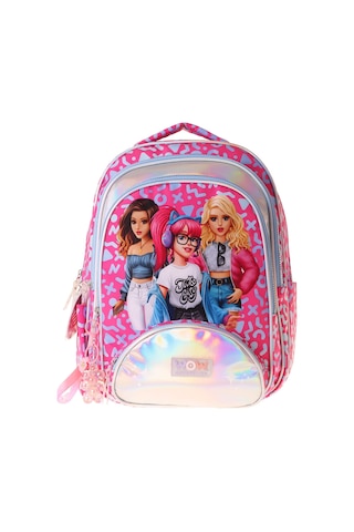 Wow Generation Kız Çocuk Girl Friends Baskılı Kırmızı İlkokul Ve Günlük Okul Sırt Çantası - W6059 - Dört Bölmeli