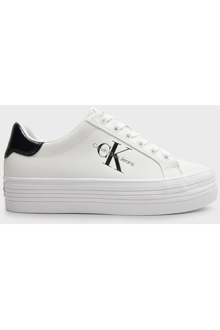 Calvin Klein Kadın Ayakkabı Yw0Yw01393 01W Beyaz-Siyah Beyaz - Siyah