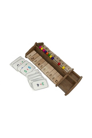 Ahşap Montessori Toplama & Çıkarma Eğitici Abaküs Seti 1 Den 10 A Matematik Öğrenme Oyuncağı