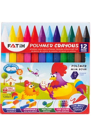 Fatih Mum Boya Polymer Kısa 12 Renk 50110