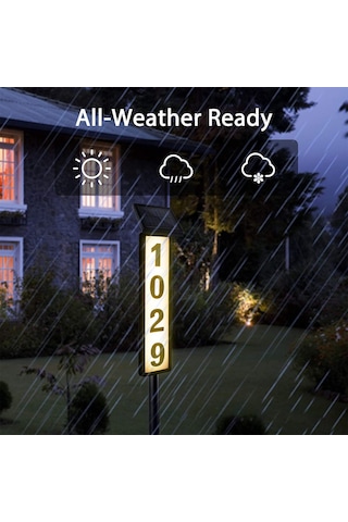 Güneş Enerjili Ev Numarası Işık Ev Adresi Dijital Aydınlatmalı