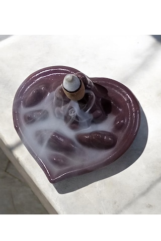 Kalp Şeklinde Himalaya Dağ Tasarımlı Geri Akış Şelale Tütsülük Ka