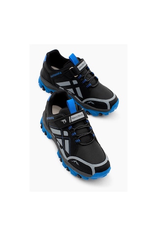 Tonny Black Termo Taban Su İtici Kumaş Cırtlı Çocuk Unisex Siyah Sax Trekking Ayakkabı Tbtmkd025 Siyah Sax