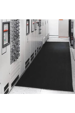 Yalıtkan Paspas İzole Halı  5Mm 40 Kw Siyah Renkli 5 Metre