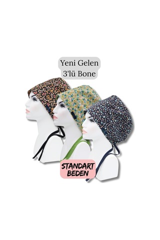 Standart Beden 3lü Paket Sarı Beyaz Çıtır Sarmaşık Güller Sarı Mavi Lacivert Çıtır Cerrahi Bone Renkli