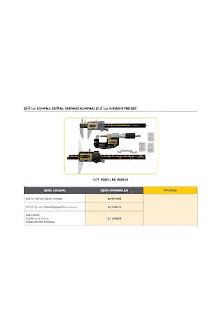 Fett 0-8 X.0005 Asimeto Dijital Derinlik Kumpası As-327087