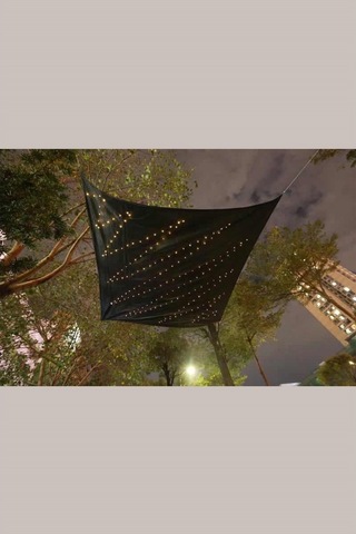 Solar Led Işıklı Gölgelik Branda 3.6Mx3.6M
