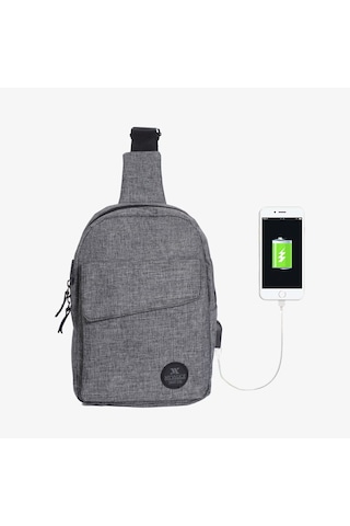 My Valice Smart Bag Usb'Li Çapraz Göğüs Çantası 1505 Gri
