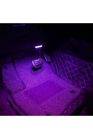 Padalink Kablosuz Usb Şarjlı Dokunmatik Kontrollü Araç İçi Led Aydınlatma Lambası - Rgb Çok Renkli Rgb