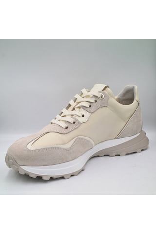 Libero 4821 Antik Süet - Kemik Hakiki Deri Erkek Sneaker Beyaz