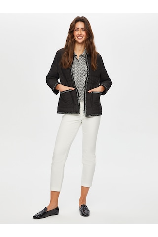 Simli Şerit Detaylı Kapitone Mont 002 Us25kmt00210 Siyah